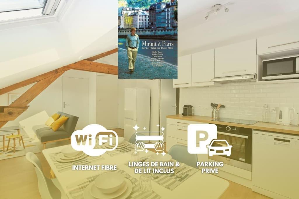 샤토브리앙 Minuit A Paris - Wifi Fibre/Linge/Parking 아파트 외부 사진