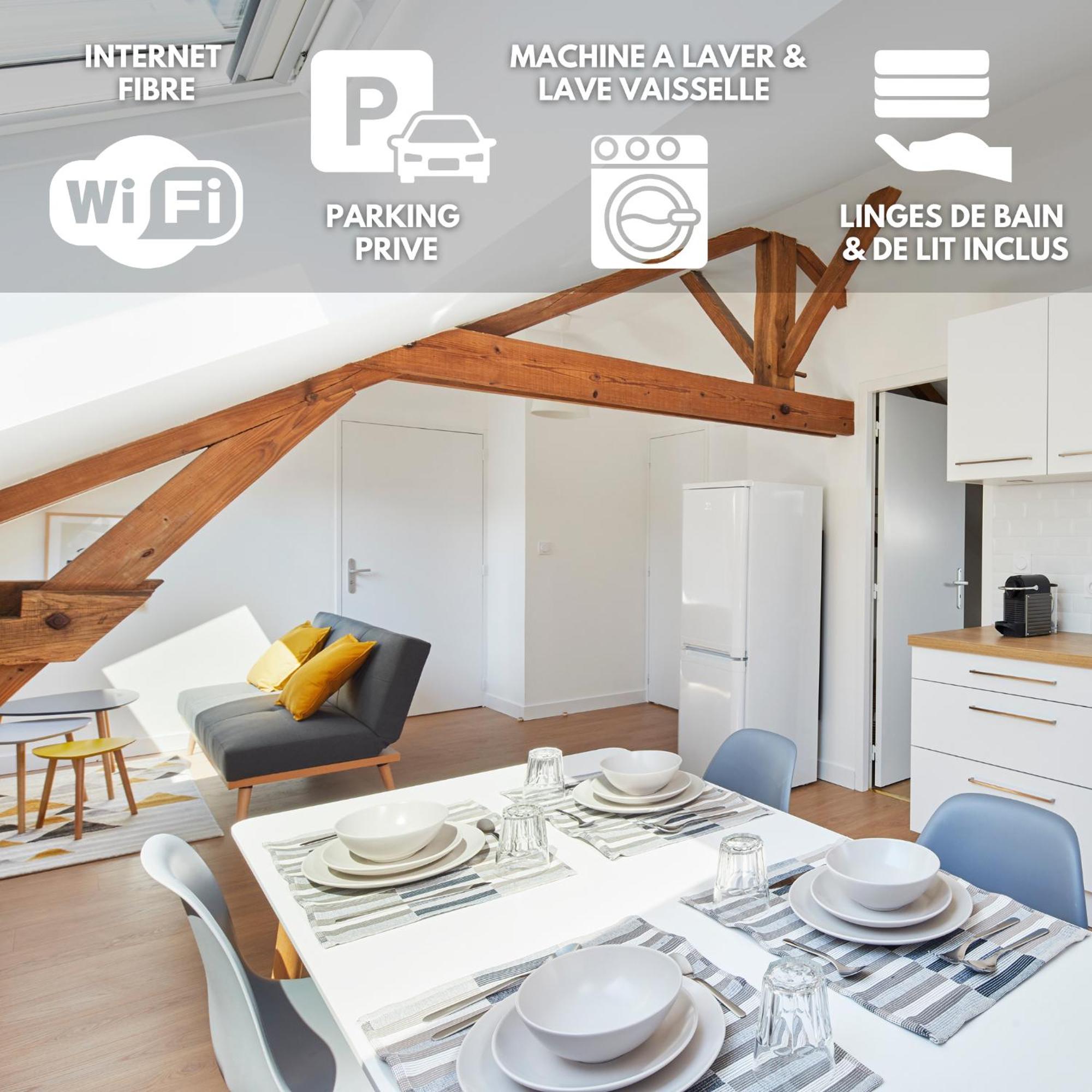 샤토브리앙 Minuit A Paris - Wifi Fibre/Linge/Parking 아파트 외부 사진